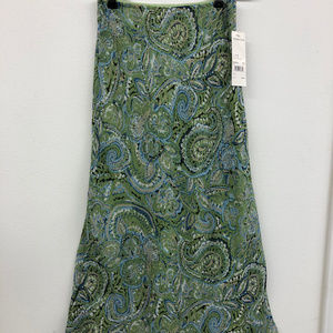 NWT Green & Blue Paisley Skirt by notations